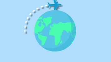 Flights Around The World 4k Animation used for the purpose of explaining aviation videos, educational videos for prospective aviation experts
