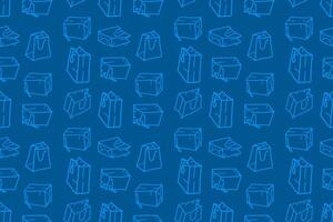 doodle shopping bag seamless pattern. Shopping Bag Doodle pattern background. Shopping Bag Pattern in Doodle Style. paper shopping bag pattern background. paper bag pattern background. vector