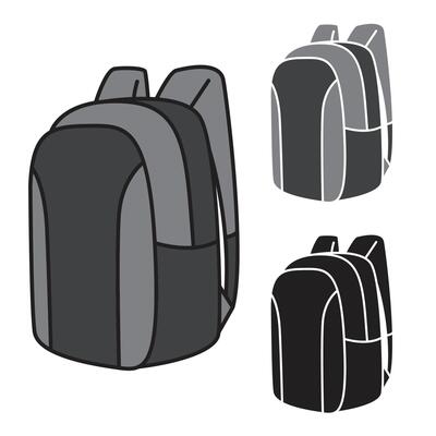simple school backpack icon template 02