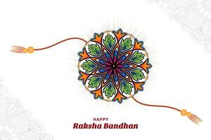 Colorful rakhi on raksha bandhan greeting card background vector