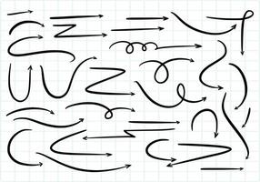 Hand drawn creative arrow set design vector