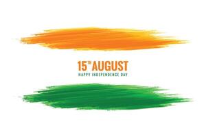 India independence day background with tricolor brush stroke design vector