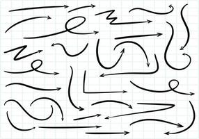 Hand drawn creative arrow set design vector
