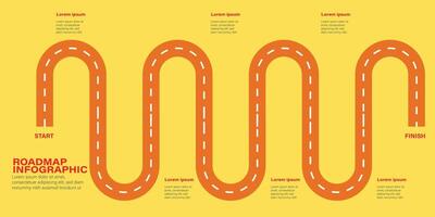 infographic roadmap template vector