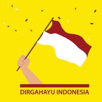 Indonesian independence 17 August 1945 79th anniversary of Indonesian freedom and patriotism on a red and white background. vector