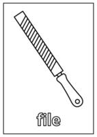 File Coloring Page for Kids vector