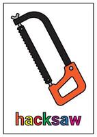 Simple Hacksaw Clipart vector