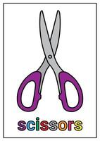 Simple Scissors Clipart vector