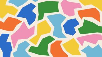 Fun colorful doodle background. Abstract pattern with geometric shapes and figures. Positive festive trendy design vector