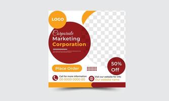 Set of Editable minimal square banner template. Abstract background color with stripe line shape. Suitable for social media post and web internet ads. vector