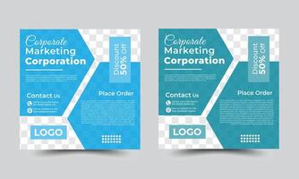 Set of Editable minimal square banner template. Abstract background color with stripe line shape. Suitable for social media post and web internet ads. vector