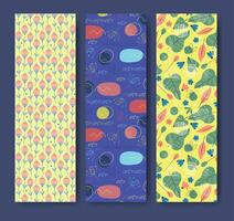 Flourish design bookmark template. Paper simple colorful bookmarks. Minimalist style book separator. vector