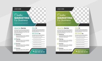 Modern vactor corporate flyer layout template design or leaflet illustration vector