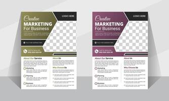 Modern vactor corporate flyer layout template design or leaflet illustration vector