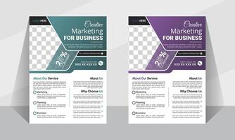 Modern vactor corporate flyer layout template design or leaflet illustration vector