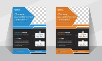 Modern vactor corporate flyer layout template design or leaflet illustration vector