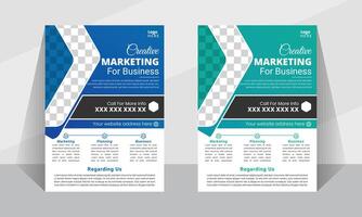Modern vactor corporate flyer layout template design or leaflet illustration vector