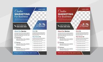 Modern vactor corporate flyer layout template design or leaflet illustration vector