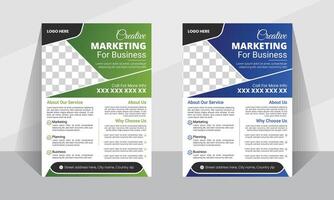 Modern vactor corporate flyer layout template design or leaflet illustration vector