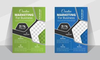 Modern vactor corporate flyer layout template design or leaflet illustration vector