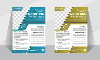 Modern vactor corporate flyer layout template design or leaflet illustration vector
