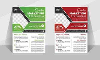 Modern vactor corporate flyer layout template design or leaflet illustration vector