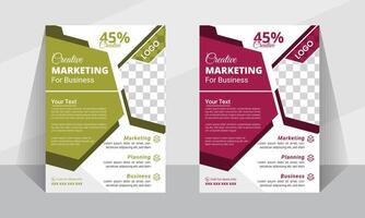 Modern vactor corporate flyer layout template design or leaflet illustration vector