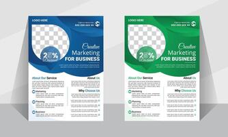 Modern vactor corporate flyer layout template design or leaflet illustration vector