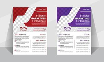 Modern vactor corporate flyer layout template design or leaflet illustration vector