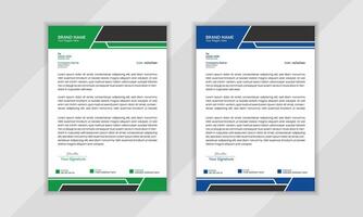 Modern clean professional vactor letterhead layout design template or vactor page illustration for business vector