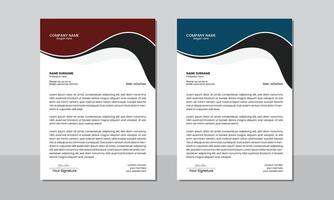 Modern clean professional vactor letterhead layout design template or vactor page illustration for business vector