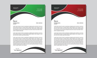 Modern clean professional vactor letterhead layout design template or vactor page illustration for business vector