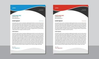 Modern clean professional vactor letterhead layout design template or vactor page illustration for business vector