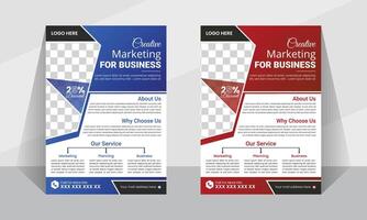 Modern vactor corporate flyer layout template design or leaflet illustration vector