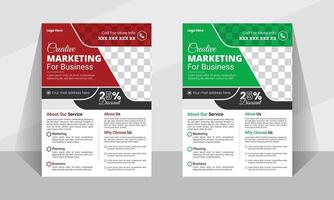 Modern vactor corporate flyer layout template design or leaflet illustration vector