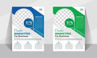 Modern vactor corporate flyer layout template design or leaflet illustration vector