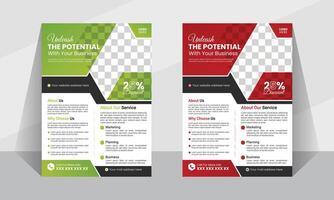 Modern vactor corporate flyer layout template design or leaflet illustration vector