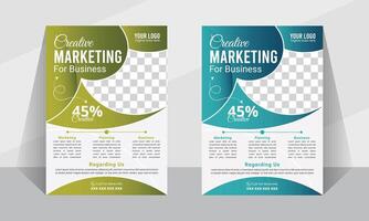Modern vactor corporate flyer layout template design or leaflet illustration vector
