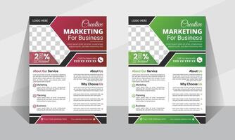 Modern vactor corporate flyer layout template design or leaflet illustration vector