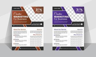 Modern vactor corporate flyer layout template design or leaflet illustration vector