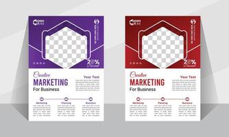 Modern vactor corporate flyer layout template design or leaflet illustration vector