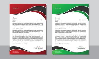 Modern clean professional vactor letterhead layout design template or vactor page illustration for business vector