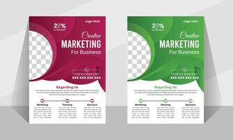 Modern vactor corporate flyer layout template design or leaflet illustration vector