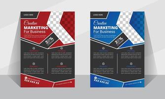 Modern vactor corporate flyer layout template design or leaflet illustration vector
