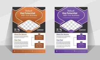 Modern vactor corporate flyer layout template design or leaflet illustration vector
