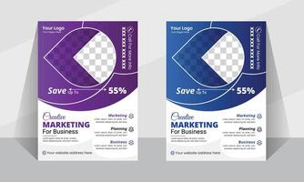 Modern vactor corporate flyer layout template design or leaflet illustration vector