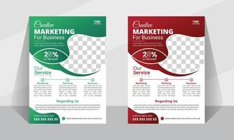 Modern vactor corporate flyer layout template design or leaflet illustration vector