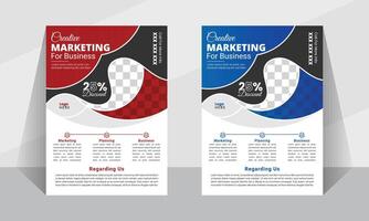 Modern vactor corporate flyer layout template design or leaflet illustration vector
