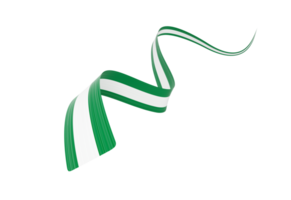 3d Flag Of Nigeria 3d Wavy Shiny Nigeria Ribbon Flag 3d Illustration png