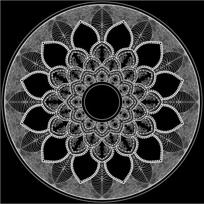 Mehndi Henna Drawing Circular Mandala pattern for tattoo, decoration premium product poster or painting. Decorative ornament in ethnic oriental style. Outline doodle hand draw illustration.